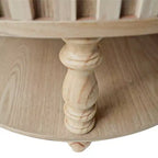 Table basse cannelée moderne du milieu du siècle avec rangement