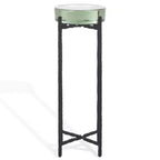 Kathaleen Cast Glass Drink Table - SFV7906 - Black/Clear - Safavieh Couture