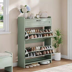 Meuble à chaussures avec tiroirs basculants et étagère supérieure pour entrée