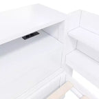 Cadre de lit de repos pleine grandeur avec armoires de rangement et range-chaussures