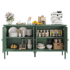 59'' Buffet Cabinet,with 2 Adjustable Shelves & 4 Doors,Coffee Bar Console Table for Living Room, Dining Room, Kitchen, Entryway, Green