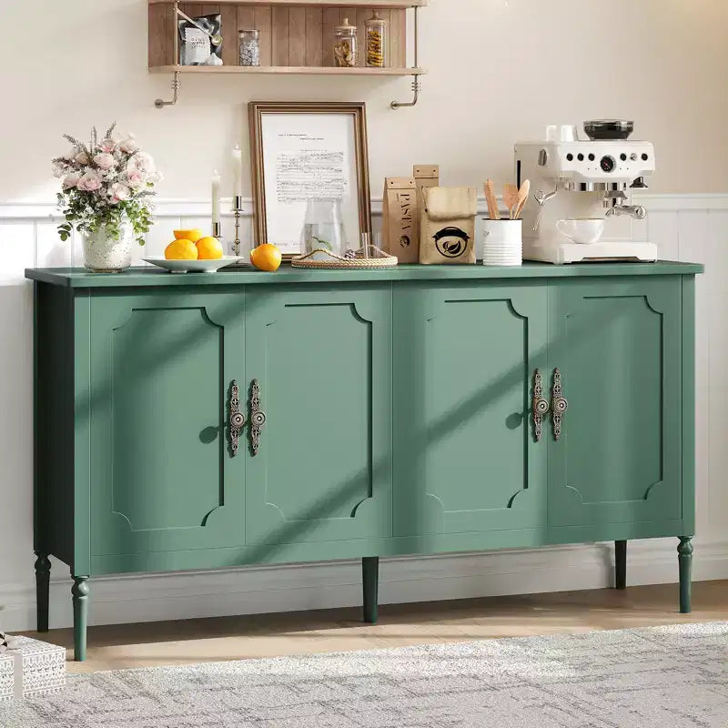 59-Inch Buffet Cabinet with 4 Doors and 2 Adjustable Shelves