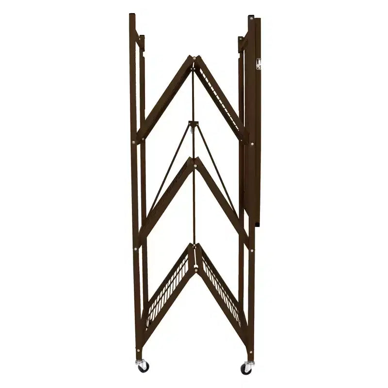 4 Tier Multipurpose Folding Storage Unit Rolling Organization Rack with Set of 4 Magnetic Wire Shelf Waterproof Liners