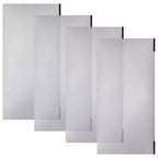 Étagère de rangement pliable polyvalente à 4 niveaux sur roulettes avec ensemble de 4 doublures de tablette en fil magnétique étanches