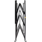 Étagère de rangement pliable polyvalente à 4 niveaux sur roulettes avec ensemble de 4 doublures de tablette en fil magnétique étanches
