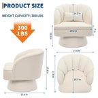 Fauteuil pivotant à 360° avec rembourrage moelleux
