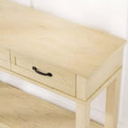 Console 3 tiroirs avec étagère de rangement ouverte - Table d'entrée/derrière canapé