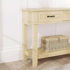 Console 3 tiroirs avec étagère de rangement ouverte - Table d'entrée/derrière canapé