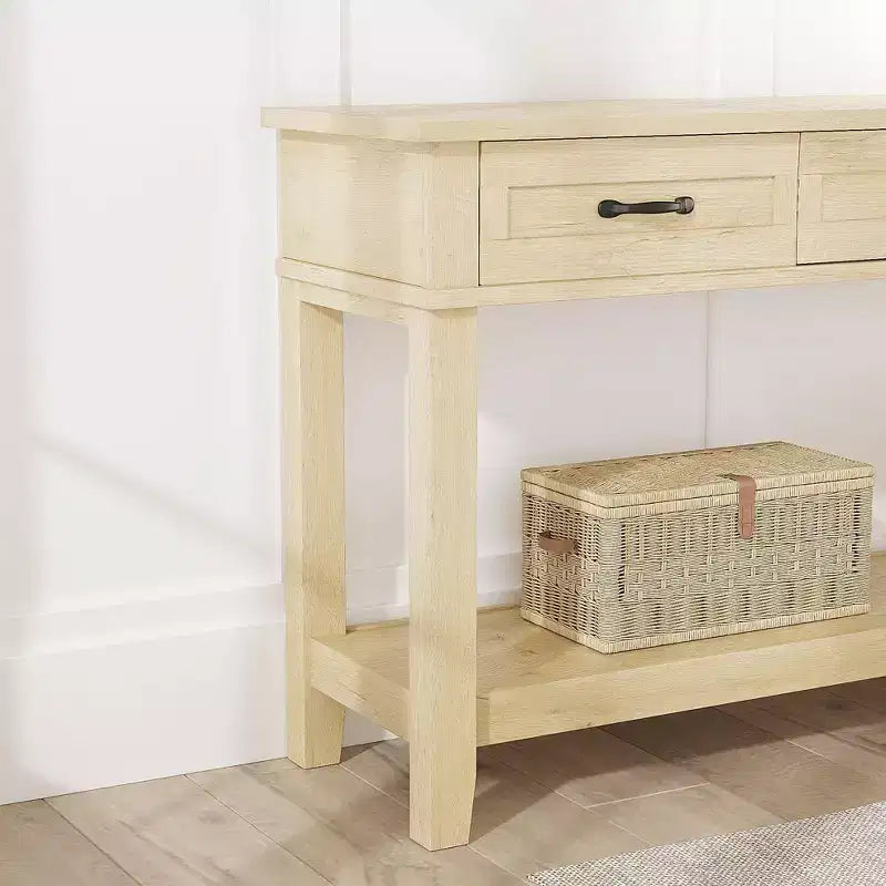 Console Table with 3 Drawers and Open Storage Shelf - Entryway Sofa Table