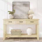 Console 3 tiroirs avec étagère de rangement ouverte - Table d'entrée/derrière canapé