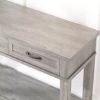 Console 3 tiroirs avec étagère de rangement ouverte - Table d'entrée/derrière canapé