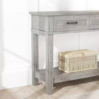 Console 3 tiroirs avec étagère de rangement ouverte - Table d'entrée/derrière canapé
