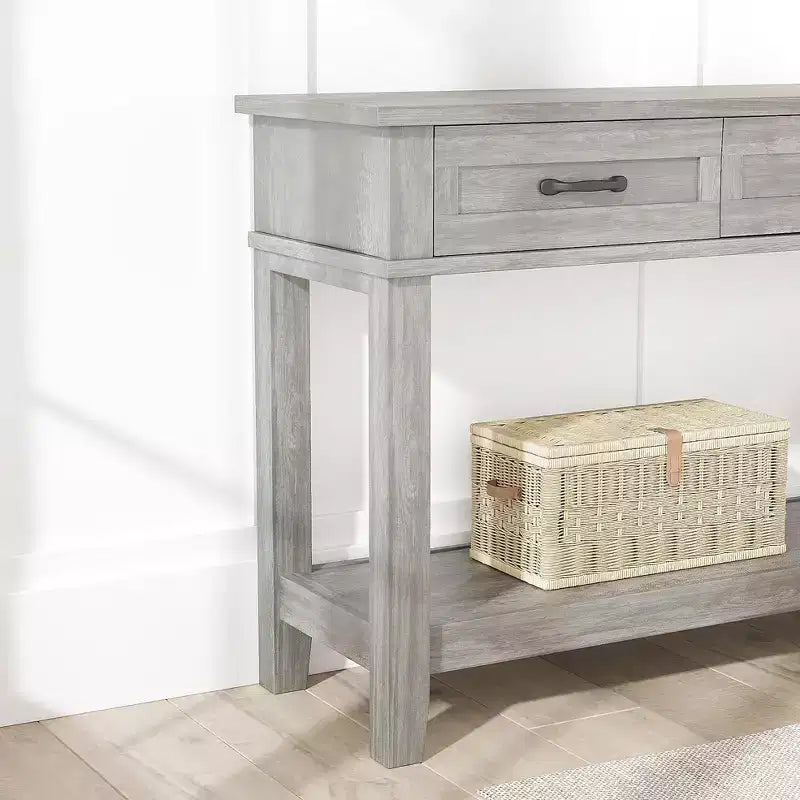 Console Table with 3 Drawers and Open Storage Shelf - Entryway Sofa Table