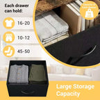 Commode à 3 tiroirs avec bacs en tissu – Organisateur de rangement compact en bois pour chambre, placard, entrée
