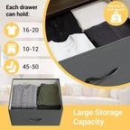 Commode à 3 tiroirs avec bacs en tissu – Organisateur de rangement compact en bois pour chambre, placard, entrée