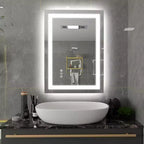 SUMERAIN 20x28 LED Bathroom Mirror with Dimmable Touch Control, Anti-Fog ETL Wall Vanity Mirror