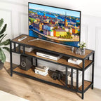 Meuble TV 58 pouces avec étagères de rangement ouvertes