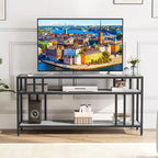 Meuble TV 58 pouces avec étagères de rangement ouvertes
