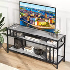 Meuble TV 58 pouces avec étagères de rangement ouvertes