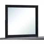 Miroir de commode rectangulaire au fini grain de bois noir