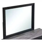 Miroir de commode rectangulaire au fini grain de bois noir