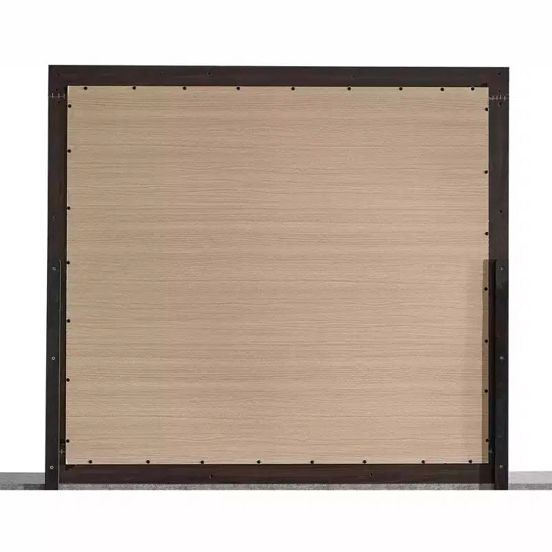 Rectangular Dresser Mirror with Black Wood Grain Finish