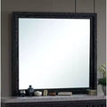 Rectangular Dresser Mirror with Black Wood Grain Finish
