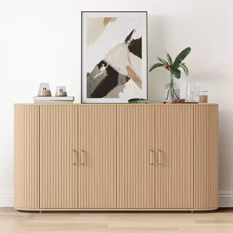63-Inch Fluted Sideboard Buffet Cabinet