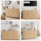 Buffet console cannelé de 63 pouces