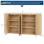 Buffet console cannelé de 63 pouces