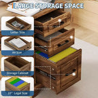 Bureau de 147 cm de large avec classeur et tiroirs de rangement