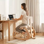 Chaise ergonomique à genoux avec hauteur réglable et cadre en bois