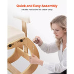 Chaise ergonomique à genoux avec hauteur réglable et cadre en bois