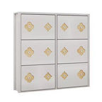 Wooden Shoe Cabinet with 6 Flip Drawers Adjustable Shelves Flower Pattern Diamond Handle Freestanding Slim Storage Organizer for Entryway