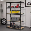 5 Tier 36 Inch Metal Storage Shelving Unit, Heavy Duty Adjustable Utility Shelves for Garage Pantry Basement, Black