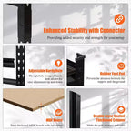 Étagère de rangement en métal à 5 niveaux de 91,4 cm, étagères utilitaires réglables robustes pour garage, cellier, sous-sol, noir