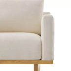 Fauteuil d'appoint moderne et minimaliste avec structure en bois massif – Siège de salon ergonomique avec coussins moelleux