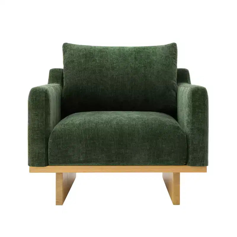 Modern Minimalist Accent Chair with Solid Wood Frame – Ergonomic Living Room Seating with Soft Cushions