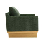 Fauteuil d'appoint moderne et minimaliste avec structure en bois massif – Siège de salon ergonomique avec coussins moelleux