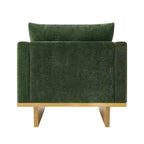 Fauteuil d'appoint moderne et minimaliste avec structure en bois massif – Siège de salon ergonomique avec coussins moelleux
