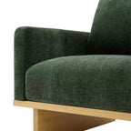 Fauteuil d'appoint moderne et minimaliste avec structure en bois massif – Siège de salon ergonomique avec coussins moelleux