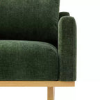 Fauteuil d'appoint moderne et minimaliste avec structure en bois massif – Siège de salon ergonomique avec coussins moelleux