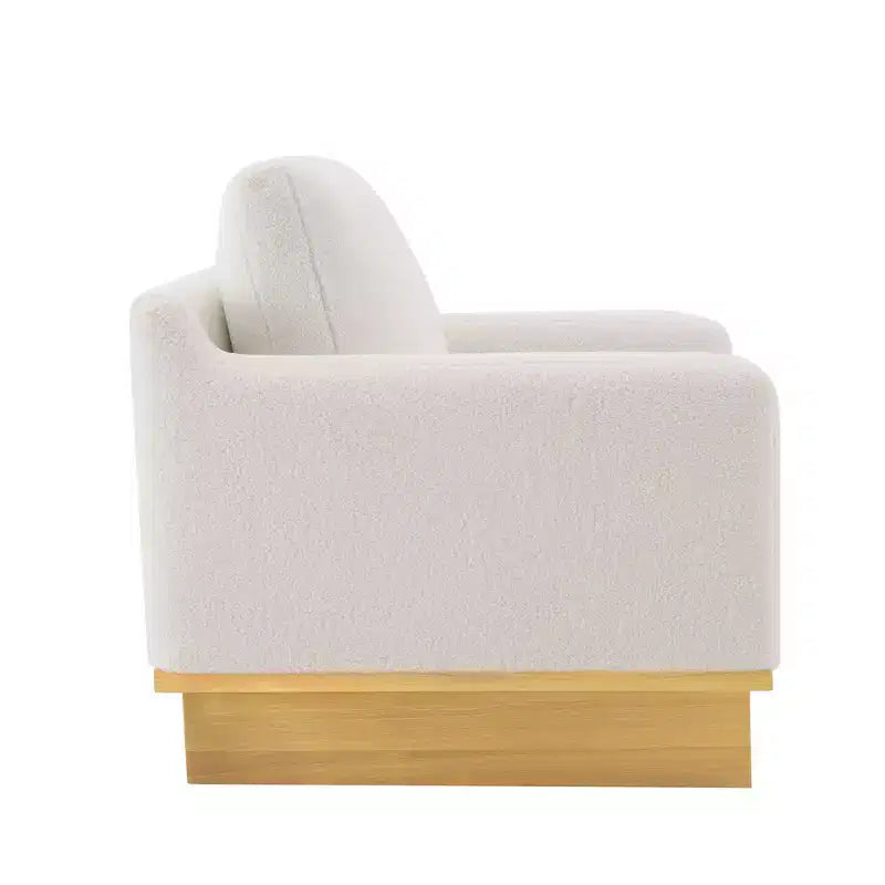 Modern Minimalist Accent Chair with Solid Wood Frame – Ergonomic Living Room Seating with Soft Cushions