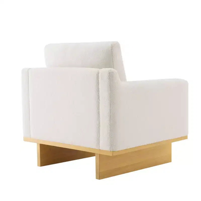 Modern Minimalist Accent Chair with Solid Wood Frame – Ergonomic Living Room Seating with Soft Cushions