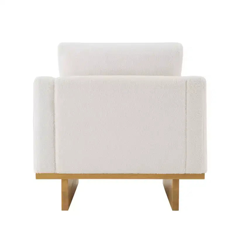 Modern Minimalist Accent Chair with Solid Wood Frame – Ergonomic Living Room Seating with Soft Cushions