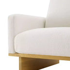 Fauteuil d'appoint moderne et minimaliste avec structure en bois massif – Siège de salon ergonomique avec coussins moelleux