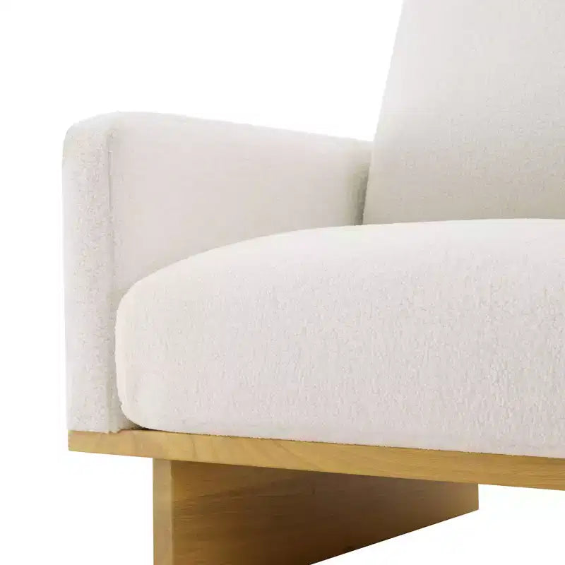 Modern Minimalist Accent Chair with Solid Wood Frame – Ergonomic Living Room Seating with Soft Cushions