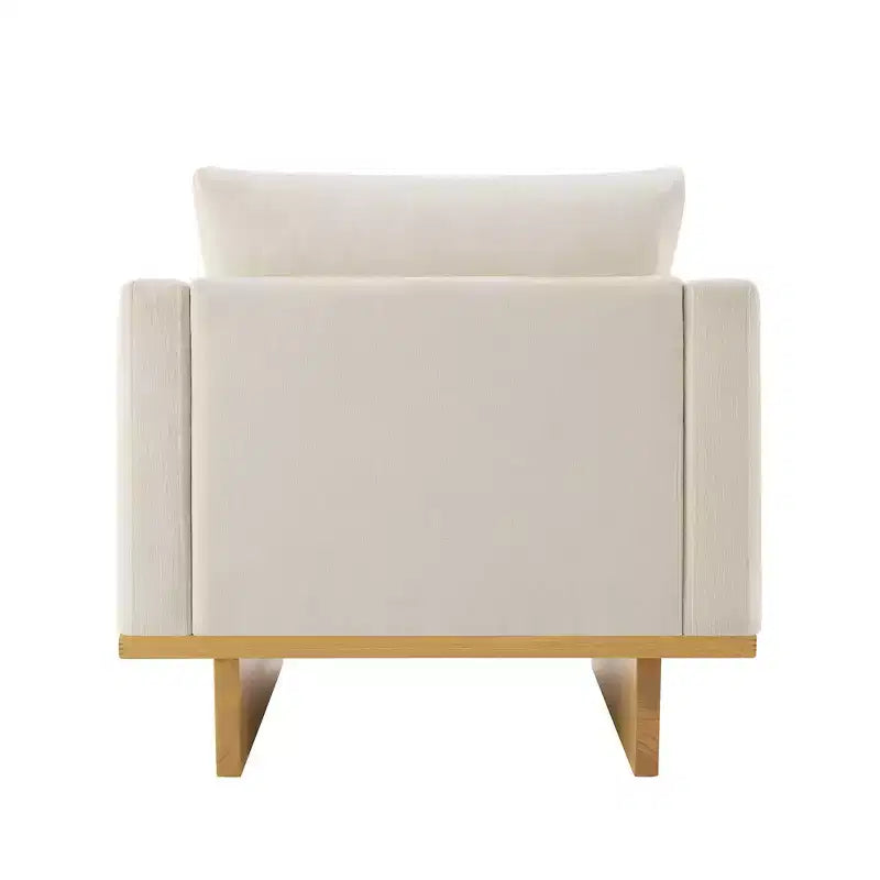 Modern Minimalist Accent Chair with Solid Wood Frame – Ergonomic Living Room Seating with Soft Cushions