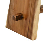 Tabouret de douche en bois massif naturel 50 x 30 x 44 cm
