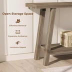 Console 2 plateaux de 71 pouces avec cadre en bois